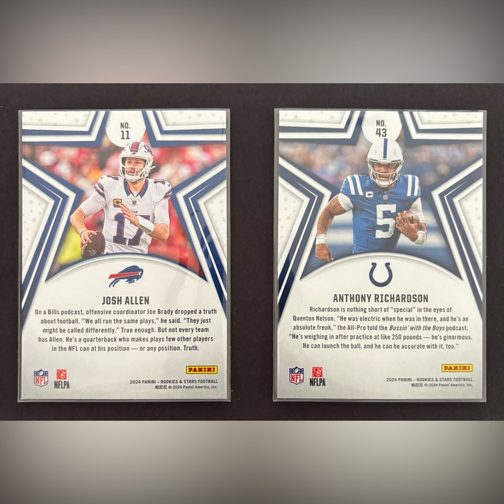 2024 Panini‎ Rookie & Stars Football Card Lot – 8 Cards – Mint - Picture 5 of 9